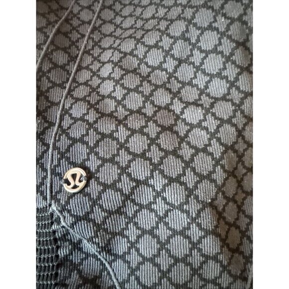 Lululemon In The Flow Crop II Black and Grey Leggings Size S Excellent Condition - Picture 5 of 6